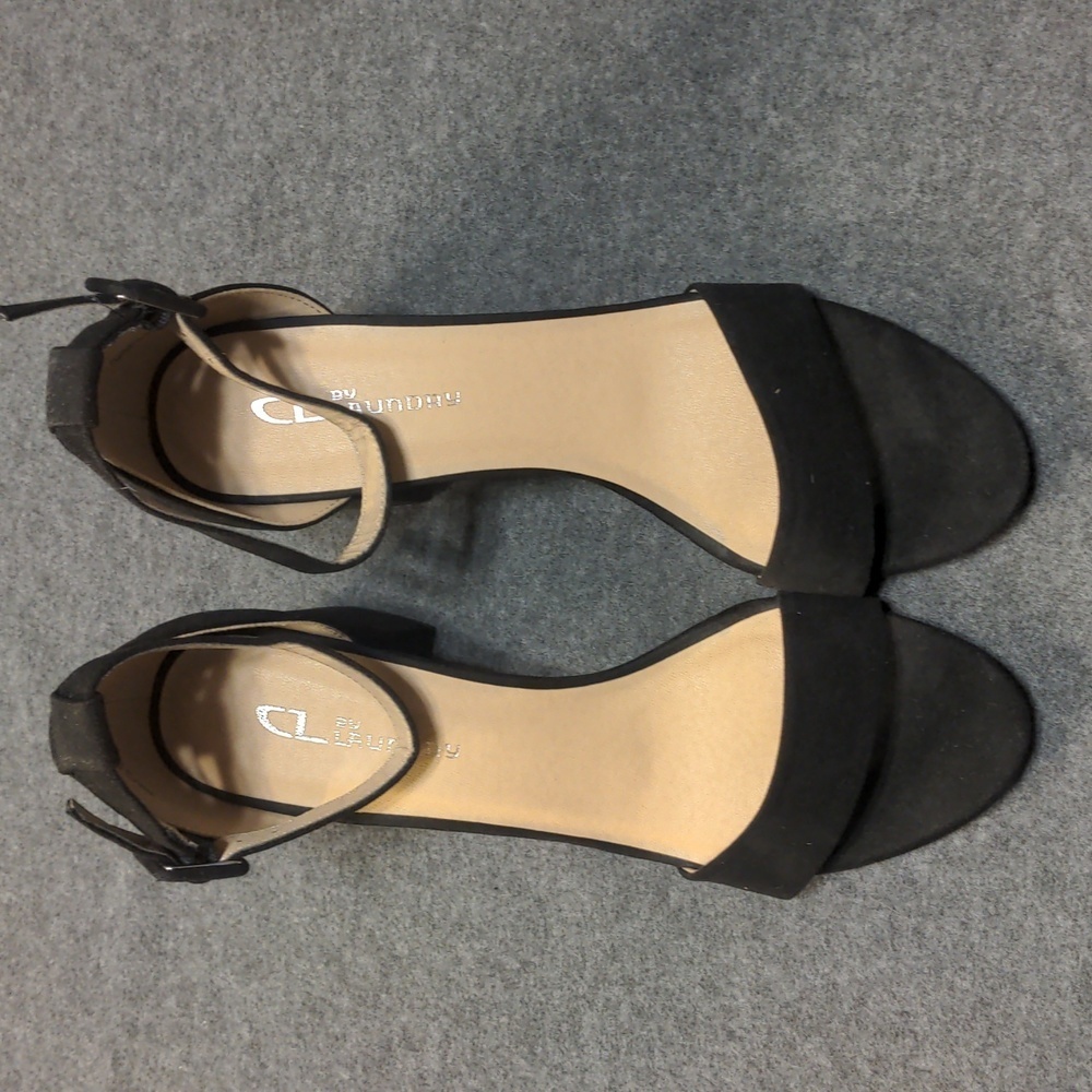 CL By Laundry Jody Sandal Women's Size 8.5 Black NWT